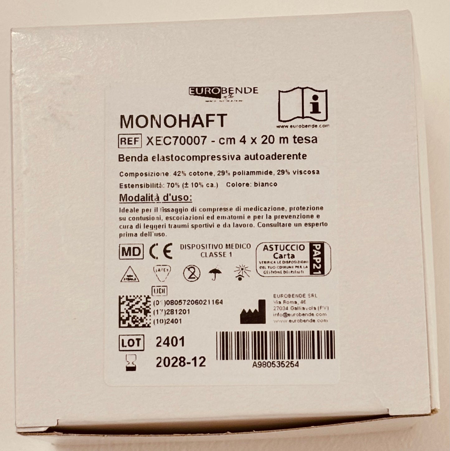 EUROBENDE MONOHAFT 4cm X 20metri